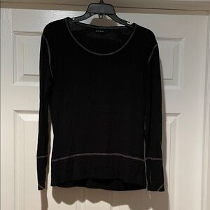 Kuhl Black Long Sleeve Top with Contrast Stitching